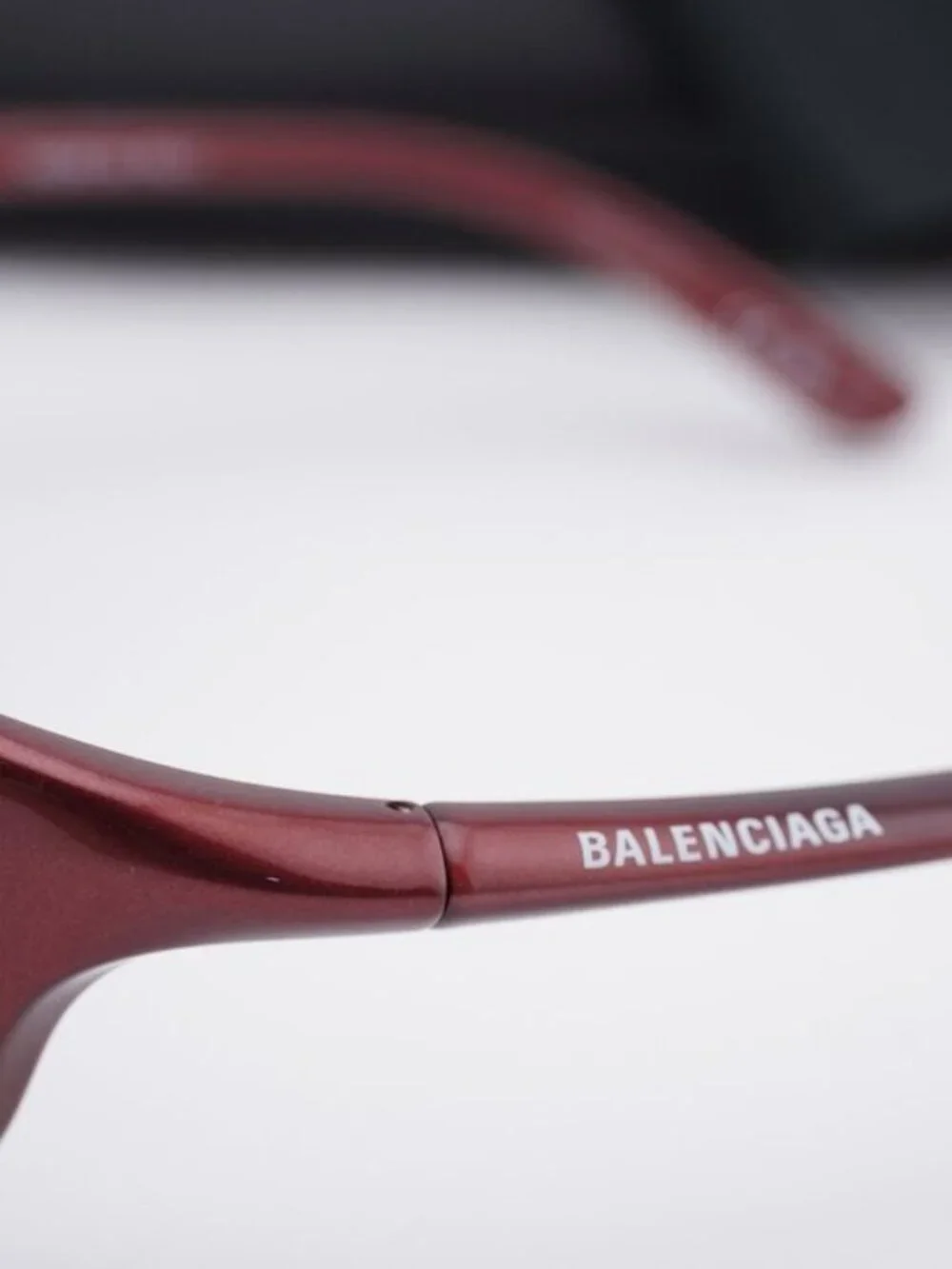 Balenciaga BB0229S 005 Unisex Oval Sunglasses - Bordeaux / Grey